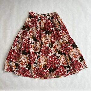 Vintage 90s Perry Ellis Portfolio Silk Blend Skirt Women’s Size 6 27 Inch Waist